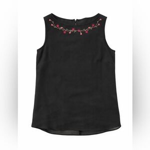 Talbots pure silk floral detail tank
